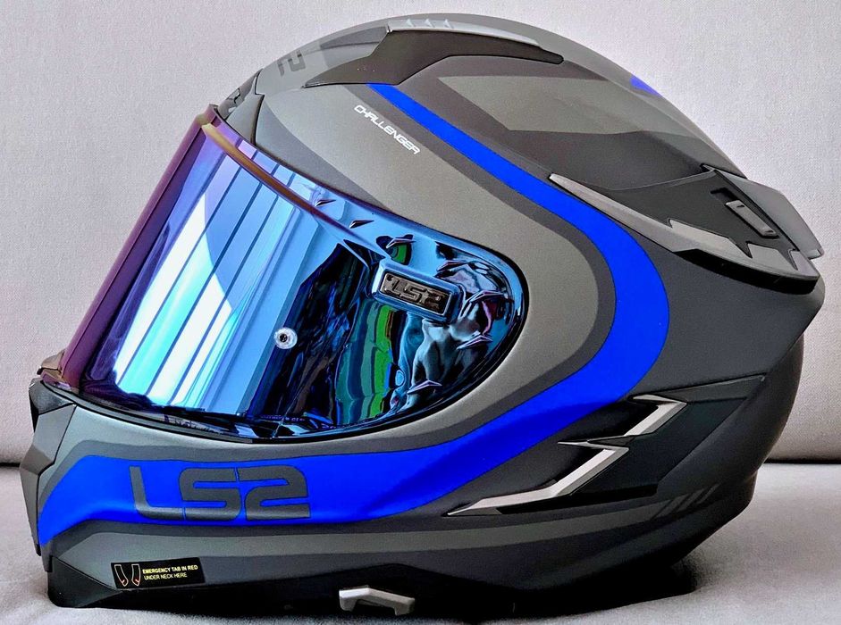 Capacete NOVO LS2 Challenger Titanio matt_blue (44% DESCONTO) Tam XS