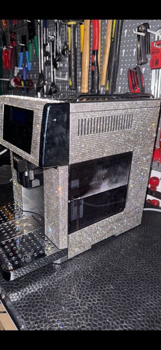 Maquina de cafe com cristais  Swarovski