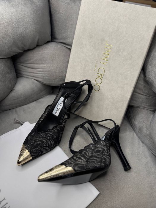 Туфлі Jimmy Choo Кружевные туфли. Босоножки Лодочки