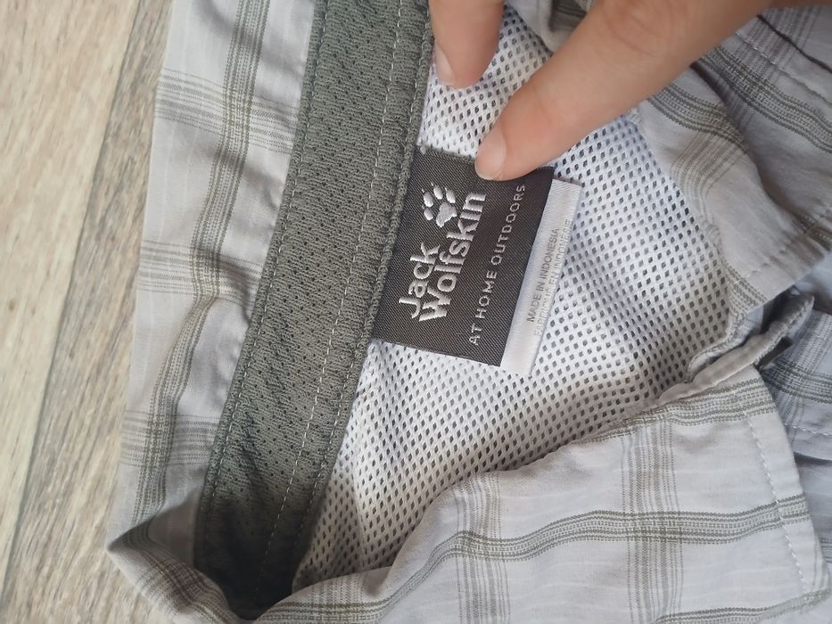 Легкая серая рубашка jack wolfskin 50p