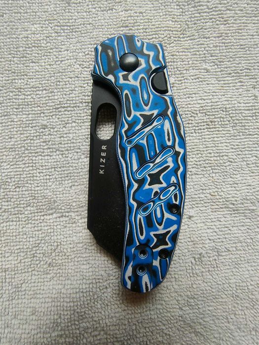 Nóż składany Kizer Sheepdog C01C 2.9 BS | Button Liner Lock | Nitro-V | micarta | PVD