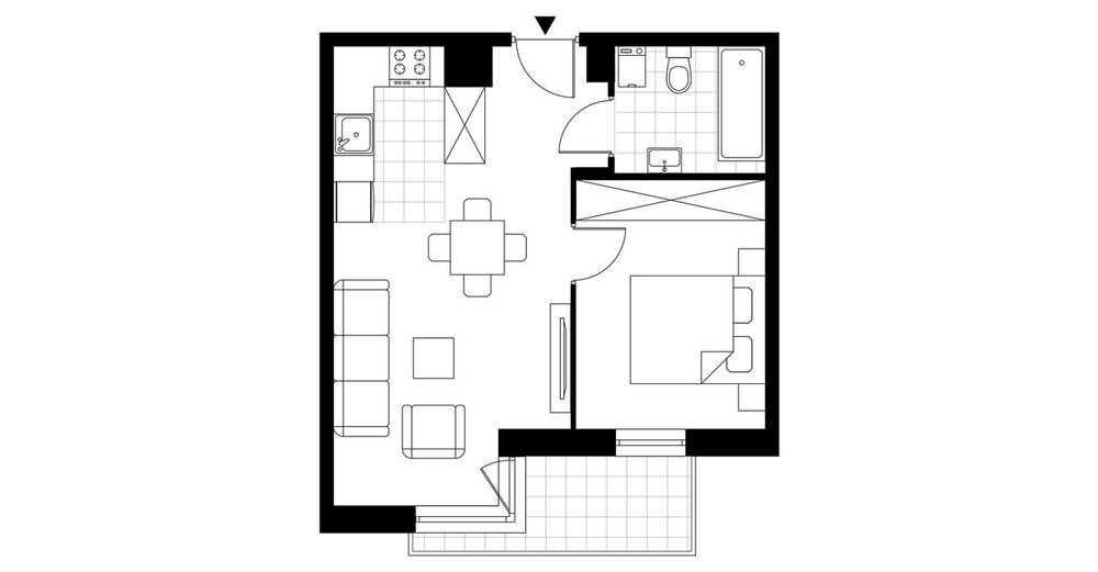 2-pokojowe mieszkanie 37m2 + balkon