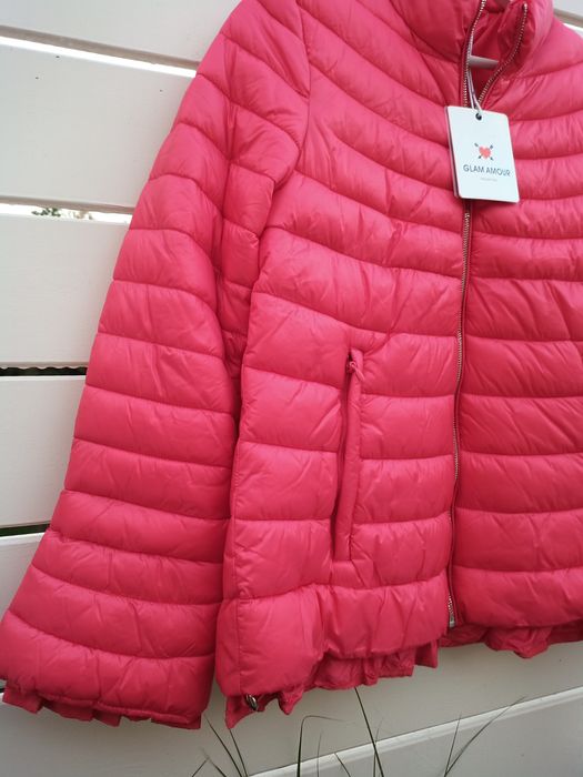 Nowa Kurtka damska zimowa pikowana czerwona Franchi włoska