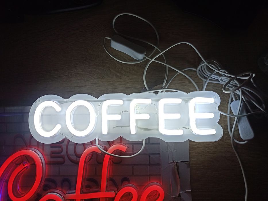 Лед вивіска рекламна  Coffee.