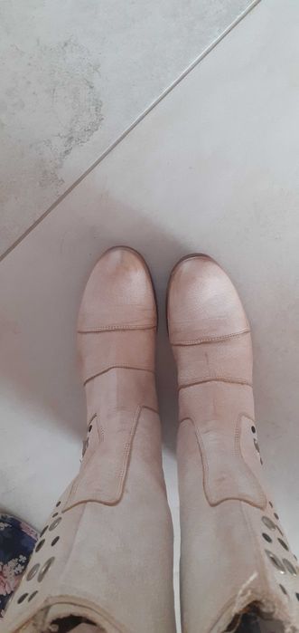 Glany skórzane przecierane rozm.37 jak nowe