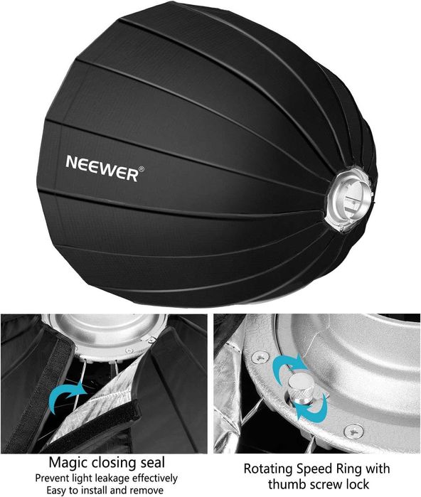 Softbox 120 cm dobrável rápido Bowens Fotografia Canon Nikon Sony