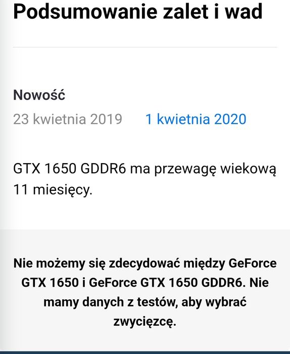 Karta graficzna NVIDIA GeForce GTX 1650