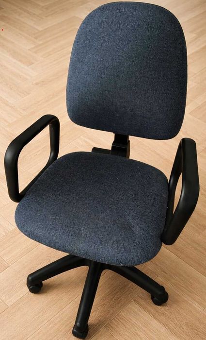 Fotel obrotowy biurowy krzeslo regulacja granatowy