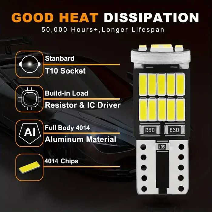 Luzes LED T10 W5W