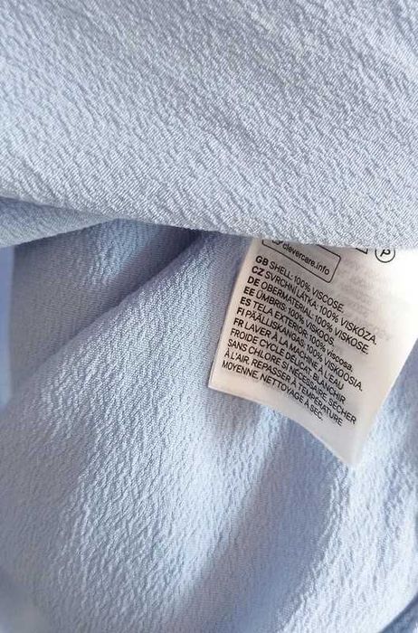 Błękitna bluzka H&M 36-38 S/M Basic baby blue