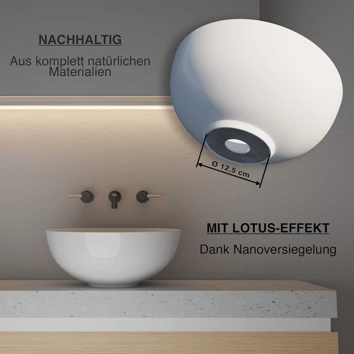 Okrągła umywalka  z efektem lotosu  Umywalka nablatowa