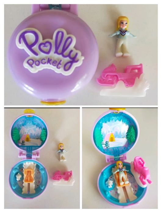 Polly Pocket lote 4 casas e bonecas