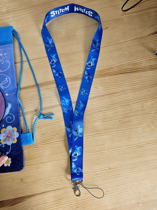 Zestaw Stitch worek i smycz do kluczy telefonu