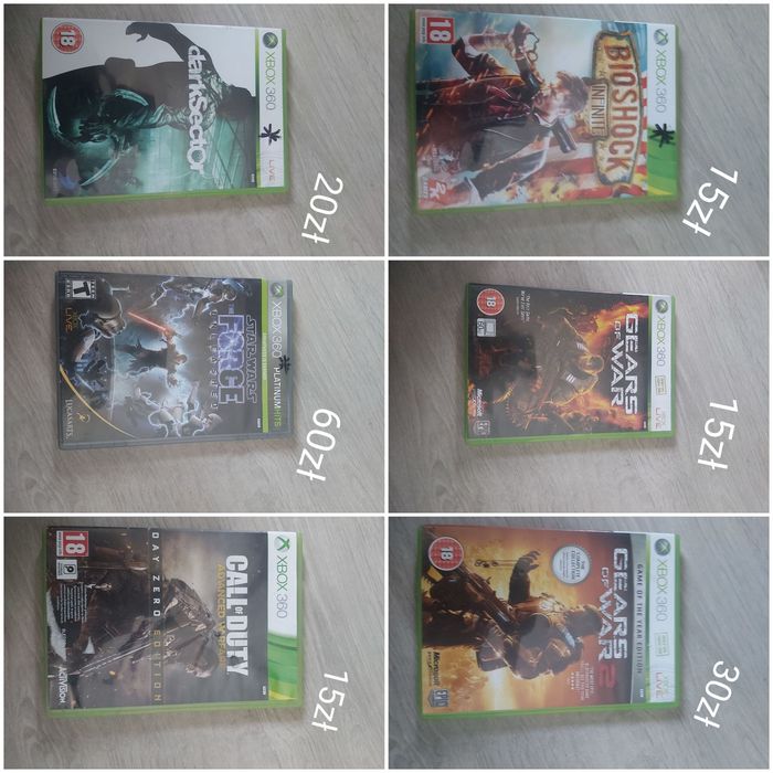 Sprzedam gry na xbox 360