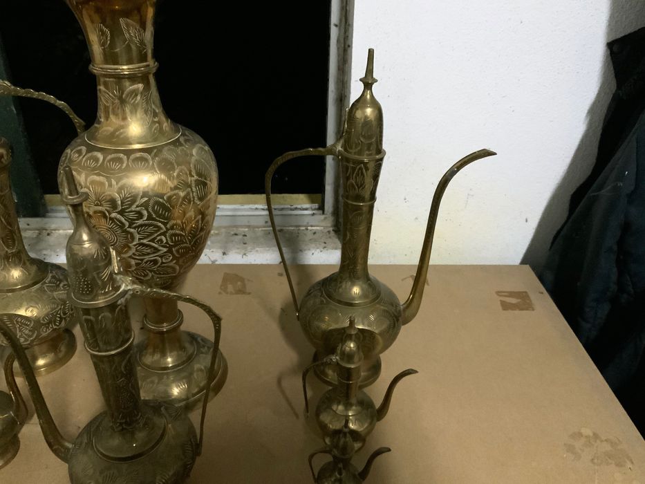 Conjunto completo de Lamparinas vintage - 9 peças -