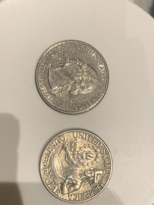 duas moedas raras dolar