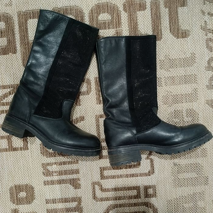 Kozaki/botki Anna Fidanza skórzane