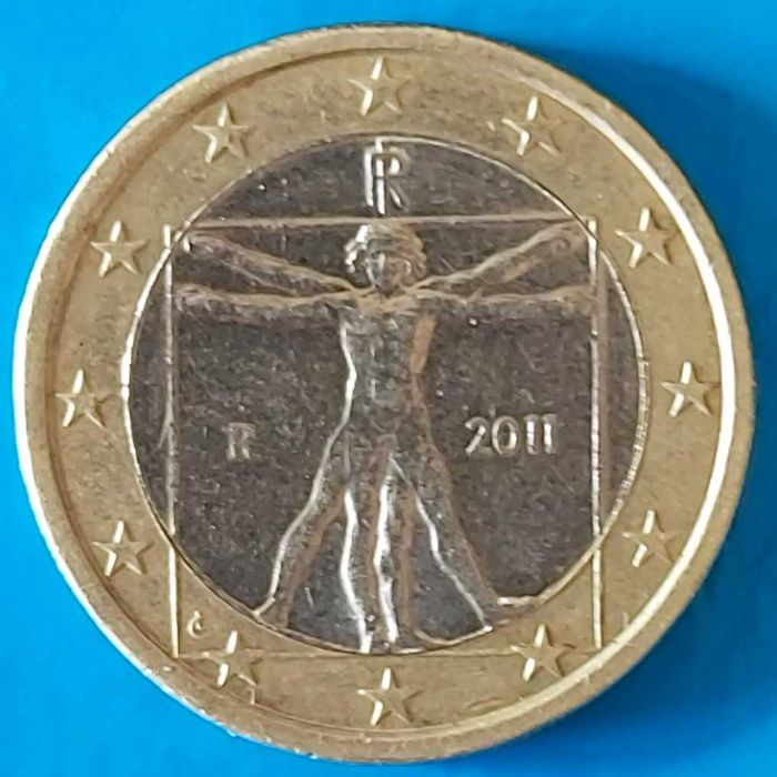 1 Euro de 2011 de Itália, Homem Vítruviano