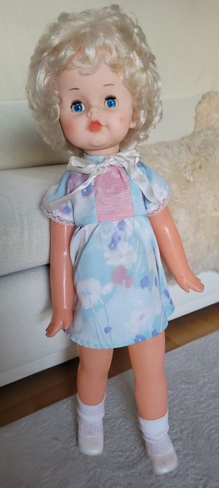 Duża lalka, zabawka PRL vintage
