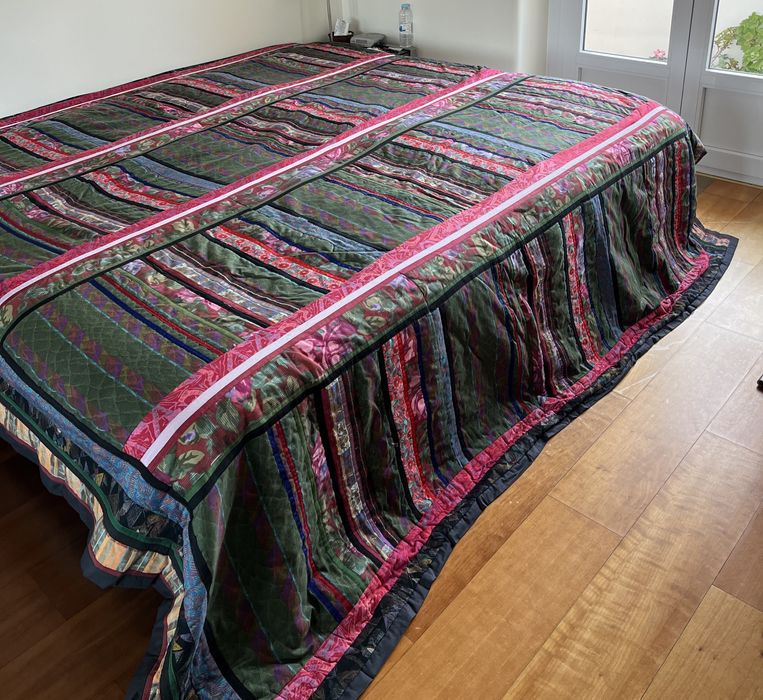 Colcha patchwork cama de casal