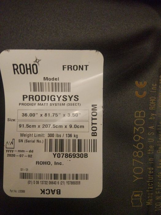 НОВИЙ Противопролежневий матрас Roho Prodigy з США