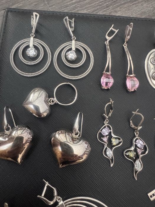 Сережки срібні 925 проби, серьги серебро, срібло, перлини, жемчуг, перламутр, камея