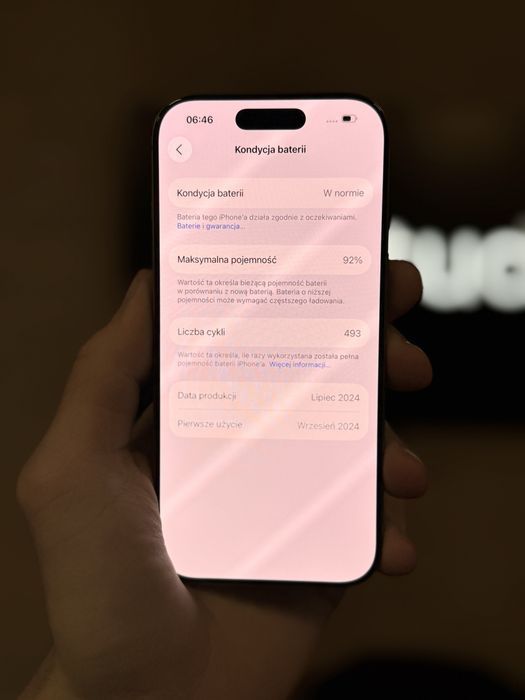 RATY 0% iPhone 16 Pro 128GB BATERIA 92% GWARANCJA 12 miesiecy!!!