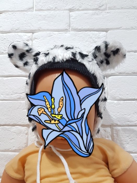 Czapka z uszami 68 74