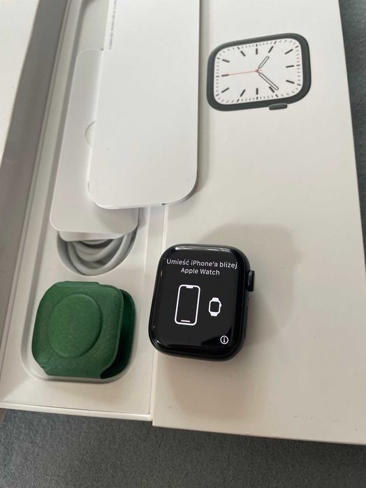 Apple Watch 7 41mm GPS ciemnozielony bateria 100%
