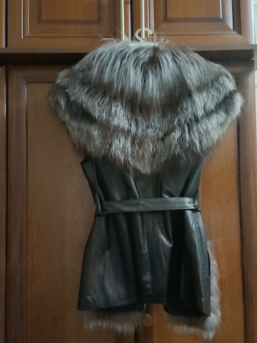 Куртка з натуральної шкіри шанель