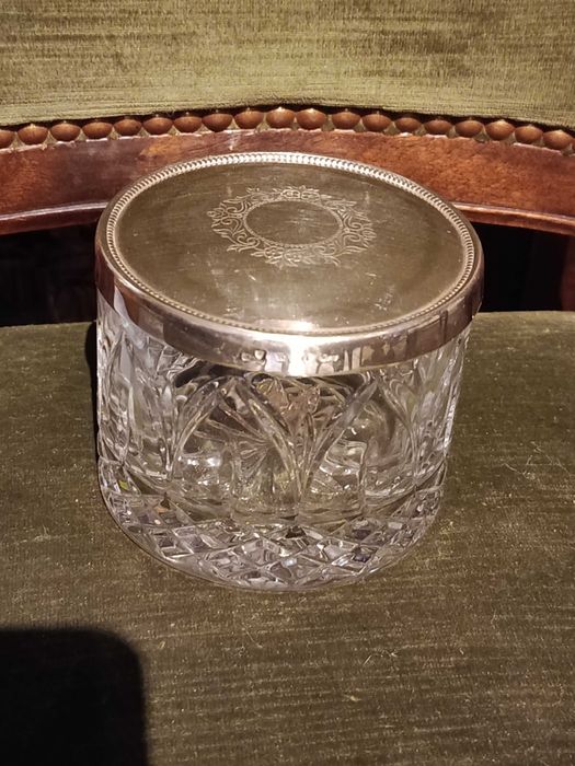 Caixa Cristal Atlantis e Prata Contrastada  925 Topázio 9,5 cm 81 gr