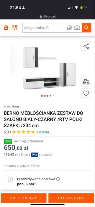 Meblościanka do Salonu