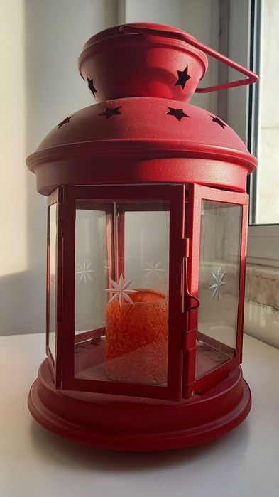 Lanterna estrelada Porta vela grossa IKEA int/ext 40cm