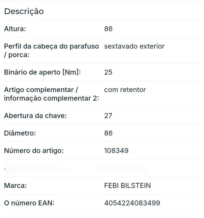 Tampa da caixa do filtro de óleo