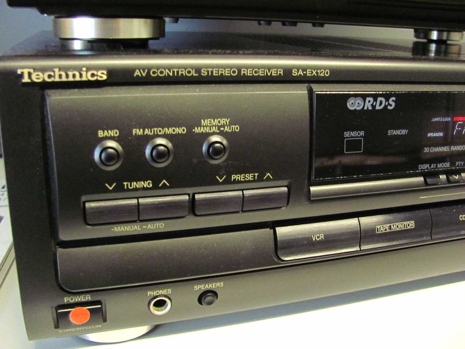 Duża wieża stereo - Technics - tylko Magnetofon Deck dwukasetowy RS-TR474 + instrukcja + okablowanie