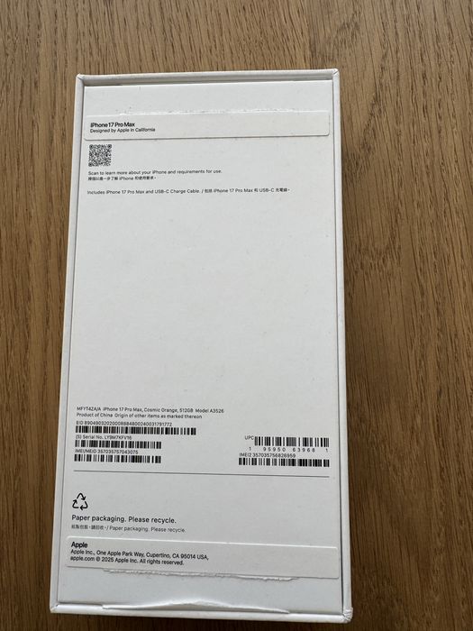 Iphone 17 Pro Max 512 GB, Nowy !!!