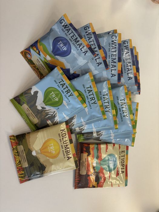 Zestaw 15-stu saszetek kawy 100% Arabica