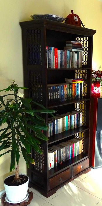 Biblioteka / witryna z drewna egzotycznego palisander - AlmiDecor