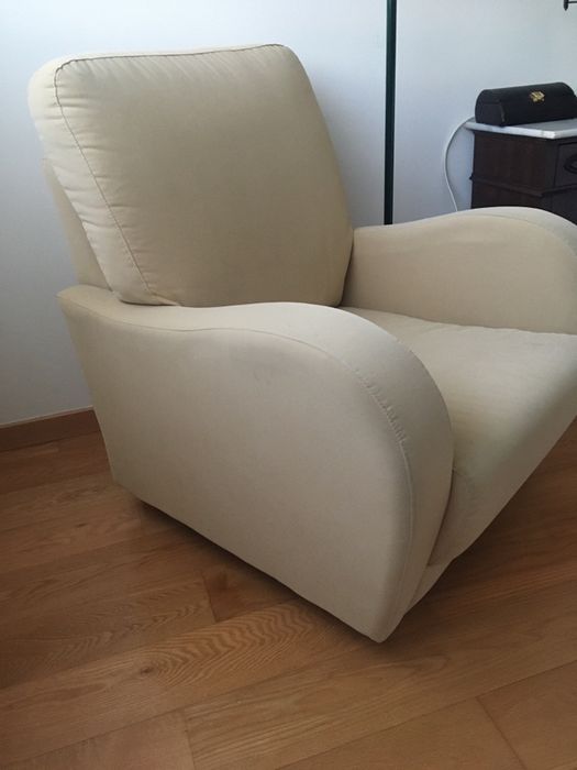 Poltrona bege + sofá
