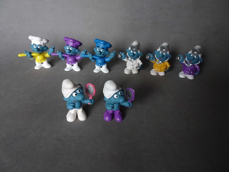 Variadas figuras em PVC coleção Estrunfes Estrumpfes