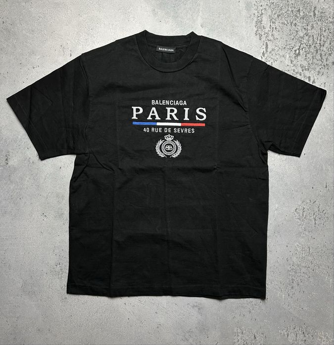 Koszulka Balenciaga T-Shirt Paris 40 Rue De Sevres Logo