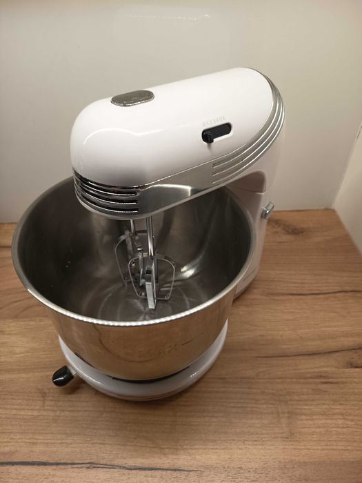 Mikser z misą Gourmetmaxx Classico 250W retro biały Stan BDB
