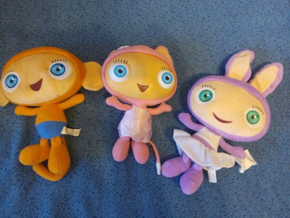 Колекція іграшок зайчик, мавпа, киця, механічні мякі і на батарейках