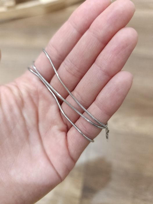 Łańcuszek damki srebrny żmijka 45 cm srebro silver 925