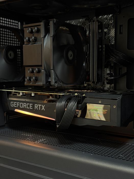 Ігровий total black pc rtx3070 Ryzen5500 16/32 gb ddr4 ssd m2