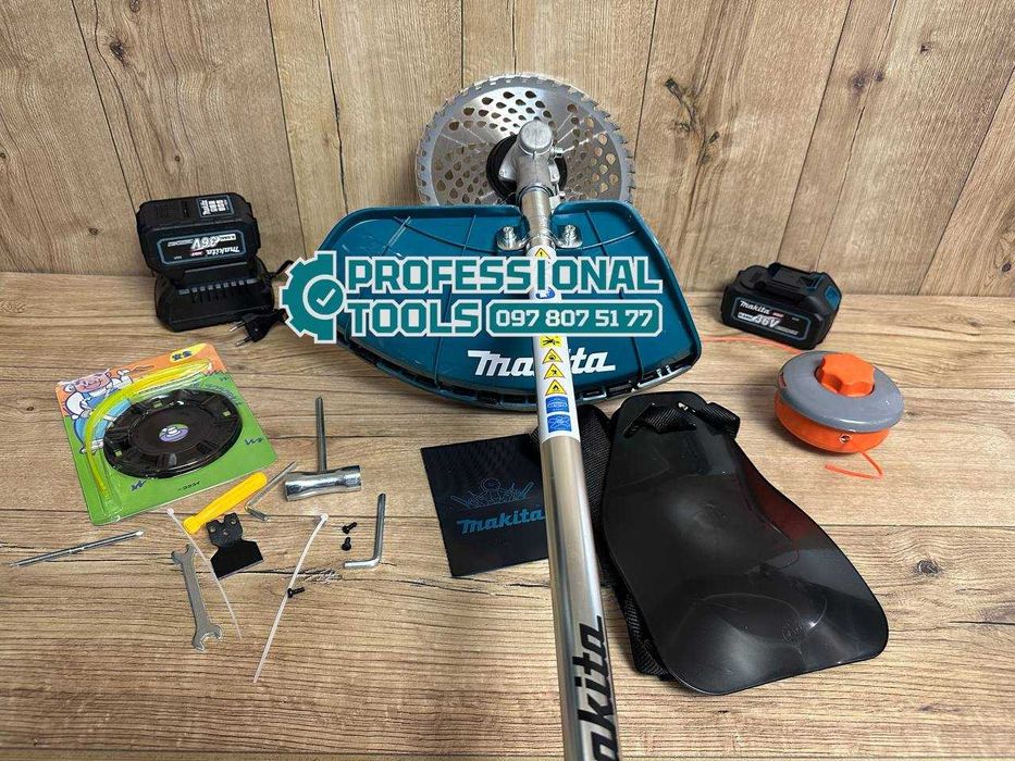 Акумуляторний тример косарка Makita DUR503 BL PRO працює на двох АКБ