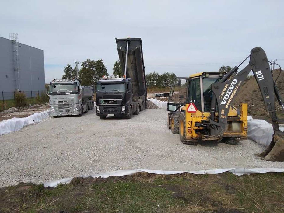 Usługi koparko - ładowarką, koparką obrotową na kołach oraz koparka gąsienicową