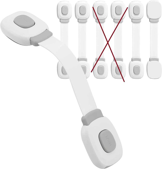 Zabezpieczenia do szafek BillyBath białe samoprzylepne 4 sztuk