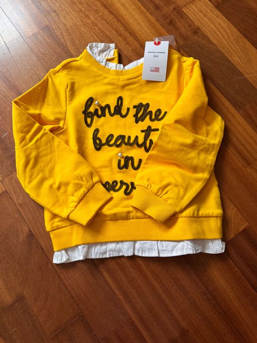 Світшот для дівчинки Original Marines жовтий на 5-7 років