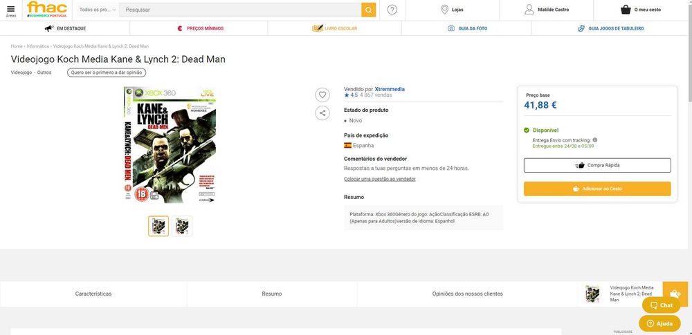 Xbox 360 - Kane & Lynch: Dead Men (sealed)64171744870402122